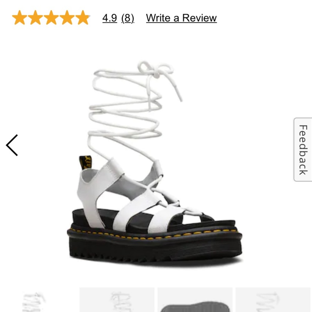 Dr marten white gladiator sandals